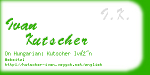 ivan kutscher business card